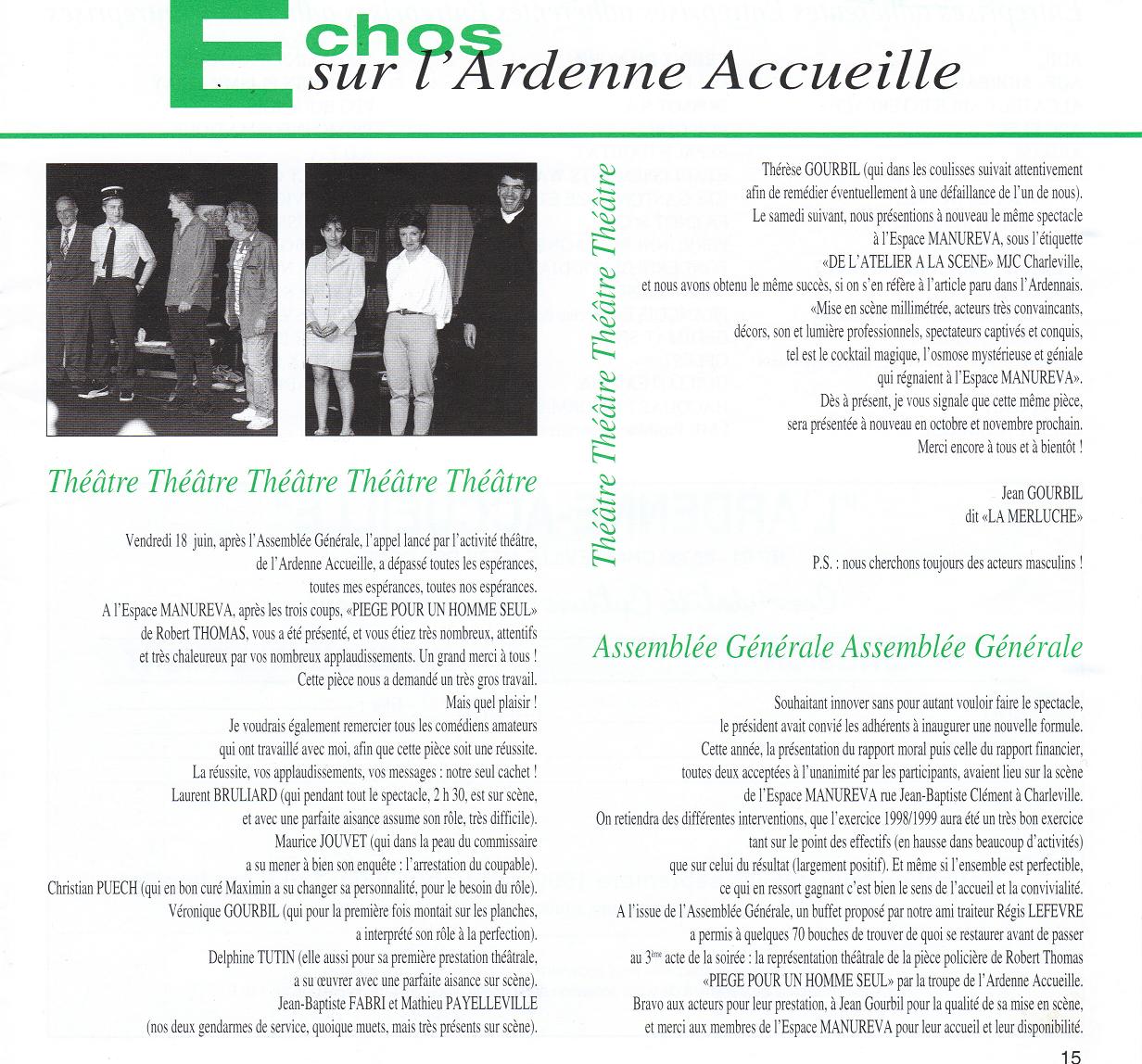 compte rendu se L`ARDENNE ACCUEILLE