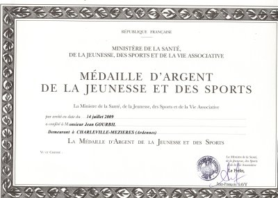 DIPLOME MEDAILLE D`ARGENT